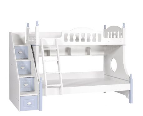 Patrová postel PADDI bílo-modrá kolekce VICTORIA